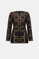 Leatherette and Scuba Collarless Two - Tone Jacket - Dresses Boutique B.V.
