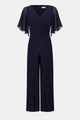 Wrap wide leg jumpsuit rhinestone trim - Dresses Boutique B.V.