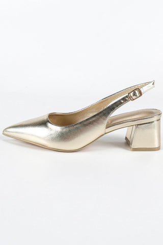 Aura slingback pump Gold - Dresses Boutique B.V.