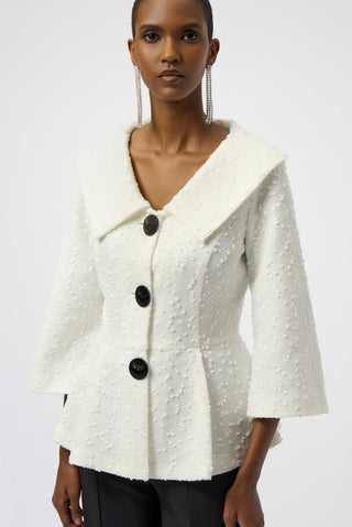 Bouclé Knit Peplum Jacket - Dresses Boutique B.V.