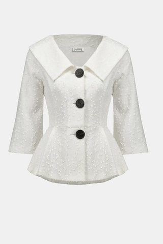 Bouclé Knit Peplum Jacket - Dresses Boutique B.V.