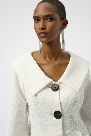 Bouclé Knit Peplum Jacket - Dresses Boutique B.V.