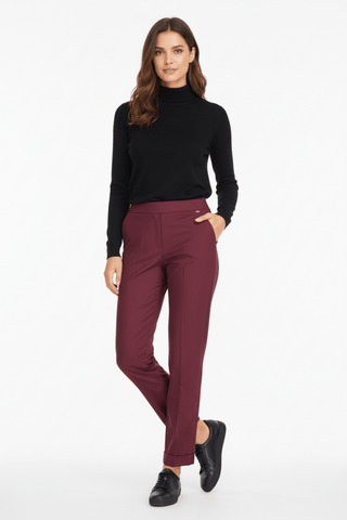 Bratislava pantalon Bordeaux - Dresses Boutique B.V.