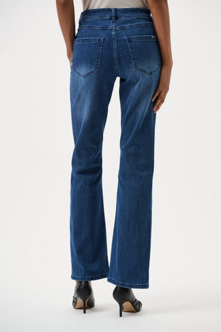 Brooke - Classic Bootcut Stretch Jeans Dark Denim Blue - Dresses Boutique B.V.