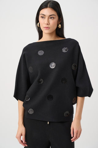 Brushed boxy embroidered sweater - Dresses Boutique B.V.