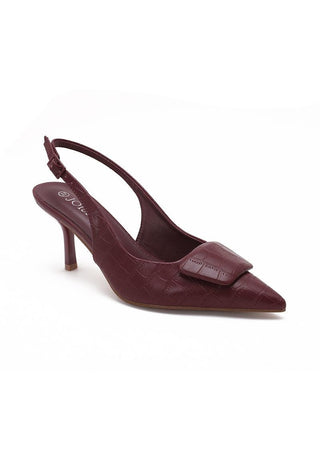 Carine sling back pump Burgundy - Dresses Boutique B.V.