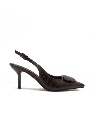 Carine sling back pump Dark Maroon - Dresses Boutique B.V.