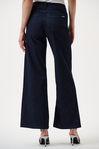 Classic Wide - Leg Stretch Jeans Denim Medium Blue - Dresses Boutique B.V.