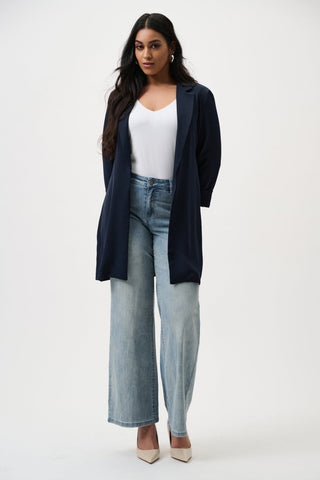 Classic Wide - Leg Stretch Jeans Light Blue Denim - Dresses Boutique B.V.