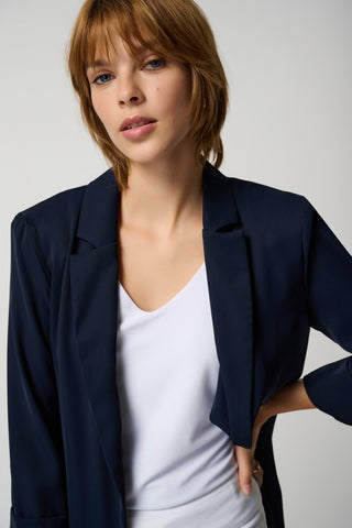 Classic long blazer Midnight blue - Dresses Boutique B.V.