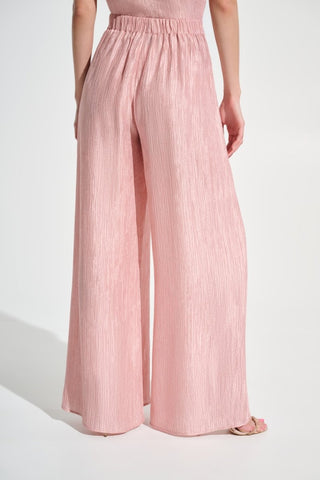 Crinkle Jacquard Pull - On Wide Leg Pants - Dresses Boutique B.V.