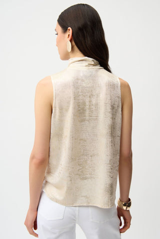 Foiled knit sleeveles top - Dresses Boutique B.V.