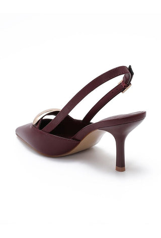 Francisca sling back pump Burgundy - Dresses Boutique B.V.