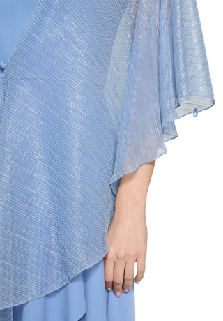 Glitter lurex stola Blue Silver - Dresses Boutique B.V.