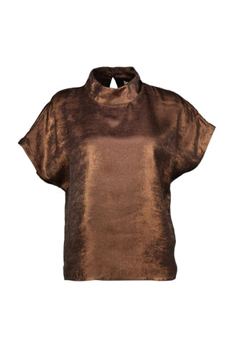 Guadalupe top Choco - Dresses Boutique B.V.