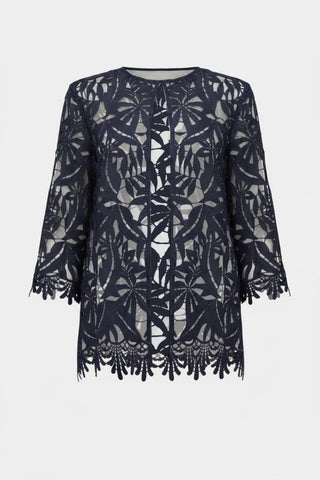 Lace Straight Cover Up Midnight blue - Dresses Boutique B.V.