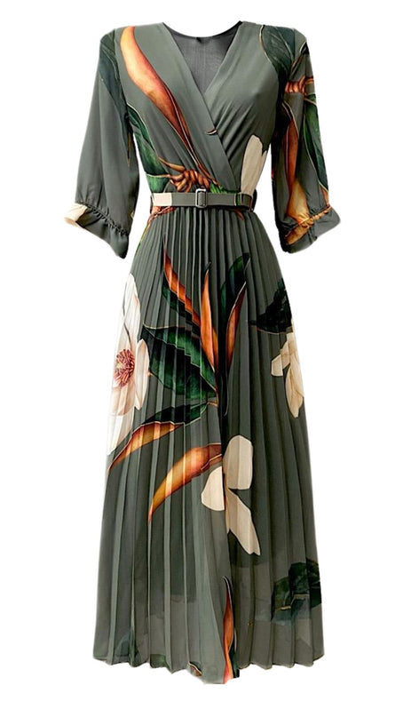 Lafleur-Kleid Oliv