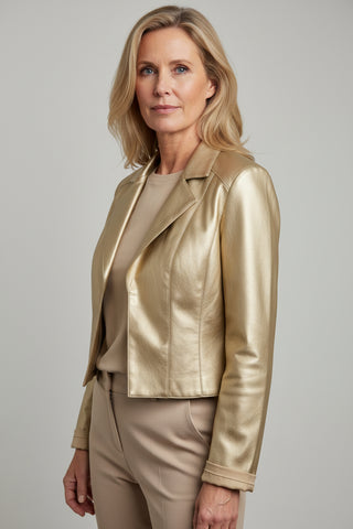 Linea Raffaelli PU jacket 251 - 703 - 1 - 02 - Dresses Boutique B.V.