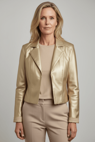 Linea Raffaelli PU jacket 251 - 703 - 1 - 02 - Dresses Boutique B.V.