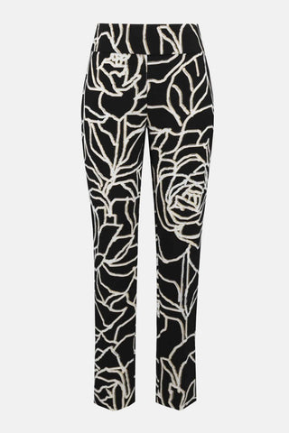 Lux Twill Foiled Floral Slim Fit Pants - Dresses Boutique B.V.