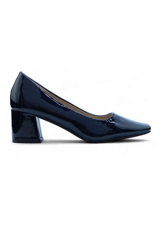 Mariana lak blok pump Navy - Dresses Boutique B.V.