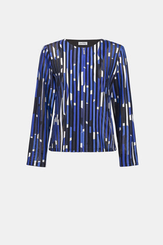 MeshAndSatinGeometricPrintFittedJacket_Black_Multi_1