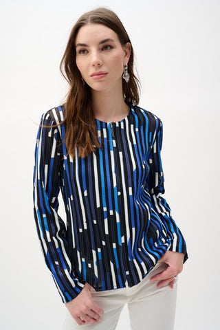 MeshAndSatinGeometricPrintFittedJacket_Black_Multi_2