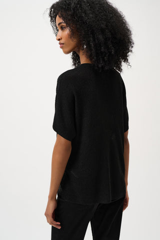 Metallic Knitted T-shirt with Rhinestones - Dresses Boutique B.V.