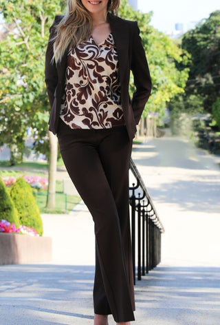 New Alba blazer Choco - Dresses Boutique B.V.