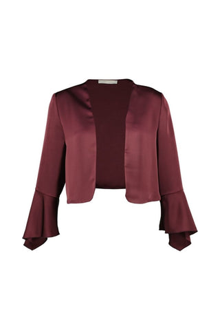 Norfolk bolero Aubergine - Dresses Boutique B.V.