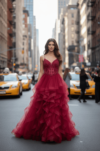 Raziana dress Rio red - Dresses Boutique B.V.