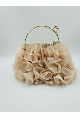 Rosette clutch Beige - Dresses Boutique B.V.
