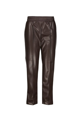 San Donato faux leather pants Choco - Dresses Boutique B.V.