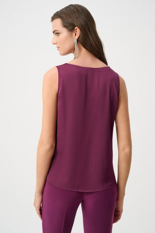 Satin Sleeveless V - Neck Top - Dresses Boutique B.V.