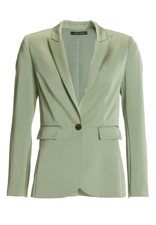 Satin single - button blazer - Dresses Boutique B.V.