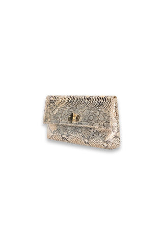 Snake X clutch Creme - Dresses Boutique B.V.