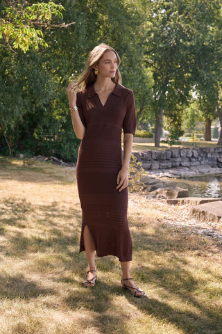 ViscoseSweaterKnitStraightDress_Mahogany_1