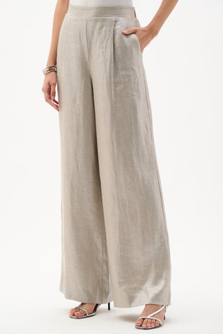 Wide leg linen pants - Dresses Boutique B.V.