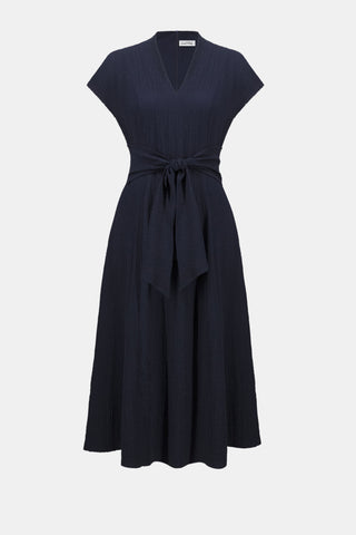 Wovenseersuckerfitandflaredress_Midnightblue_2