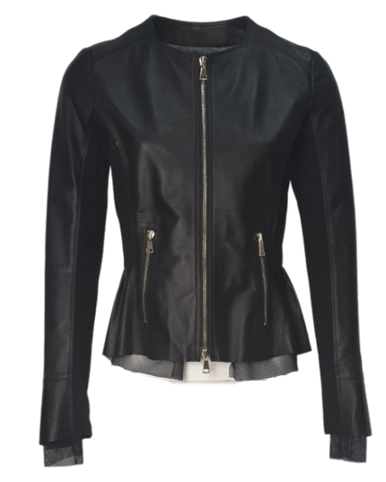 Dresses Boutique - Biker leather jacket Black - Jassen & jacks - M - Dresses Boutique jurkenwinkel Sittard