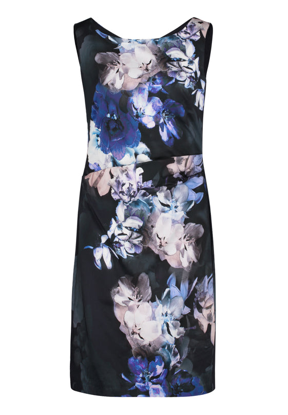Vera Mont - Blue flowers dress -  - 40 / Navy - Dresses Boutique jurkenwinkel Sittard