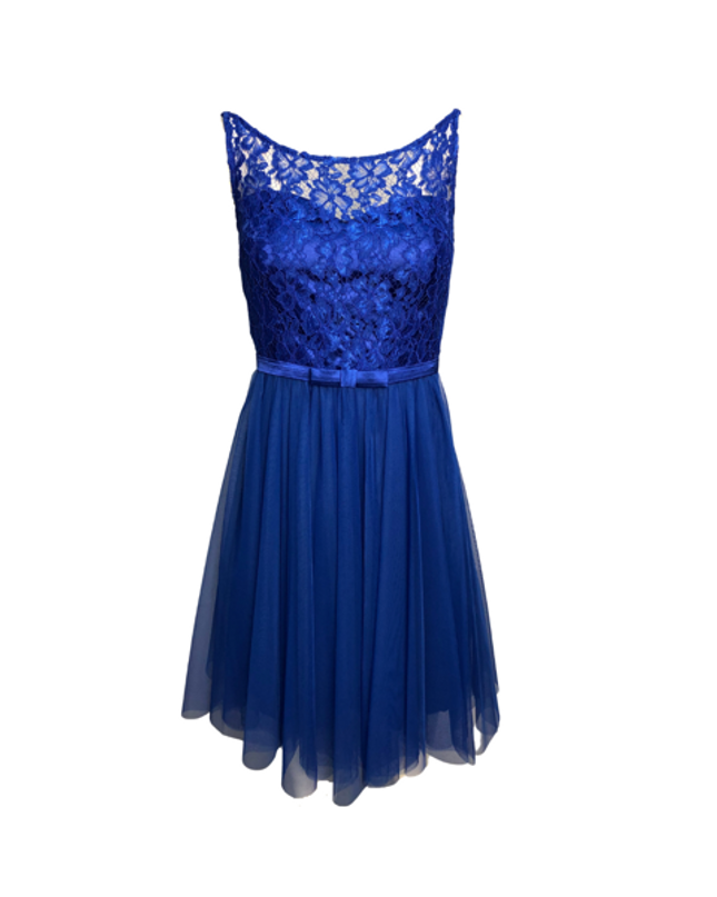 Dresses Boutique - Cocktail lace-dress -  - OneSize 36 t/m 40 / Kobalt - Dresses Boutique jurkenwinkel Sittard