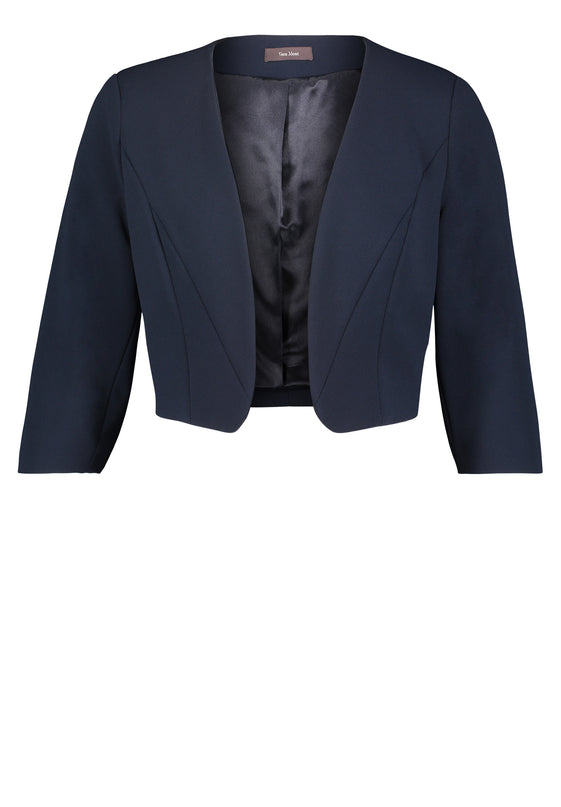 Vera Mont - Crepe blazer bolero Navy - Blazers & Boleros - 38 - Dresses Boutique jurkenwinkel Sittard