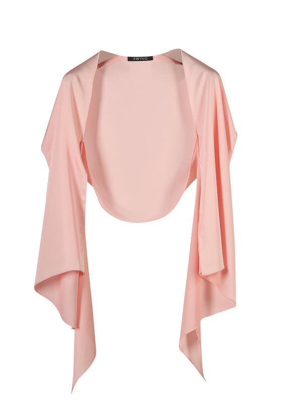 SWING - Satijn chiffon stola - Blazers & Boleros - S / Flamingo - Dresses Boutique jurkenwinkel Sittard