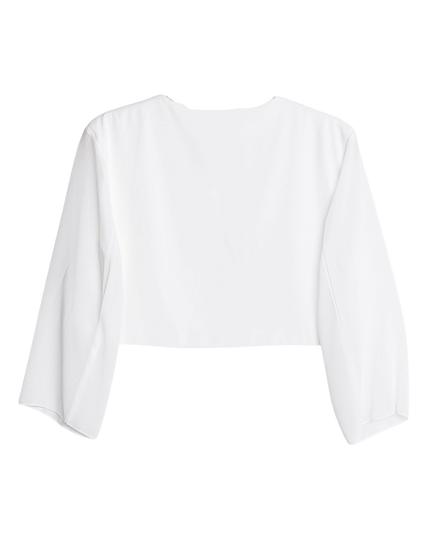 Dresses Boutique - Chiffon bolero White - Blazers & Boleros -  - Dresses Boutique jurkenwinkel Sittard